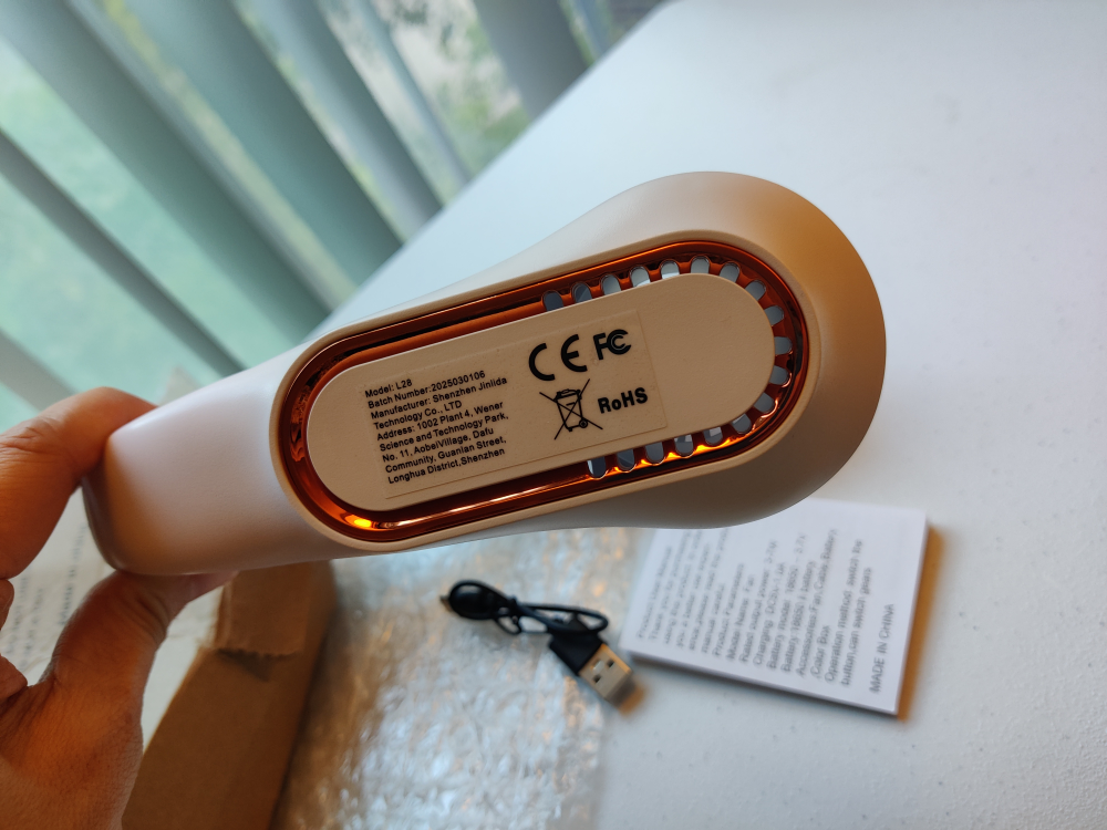 New Portable Neck Fan - White/Rose Gold - photo 3