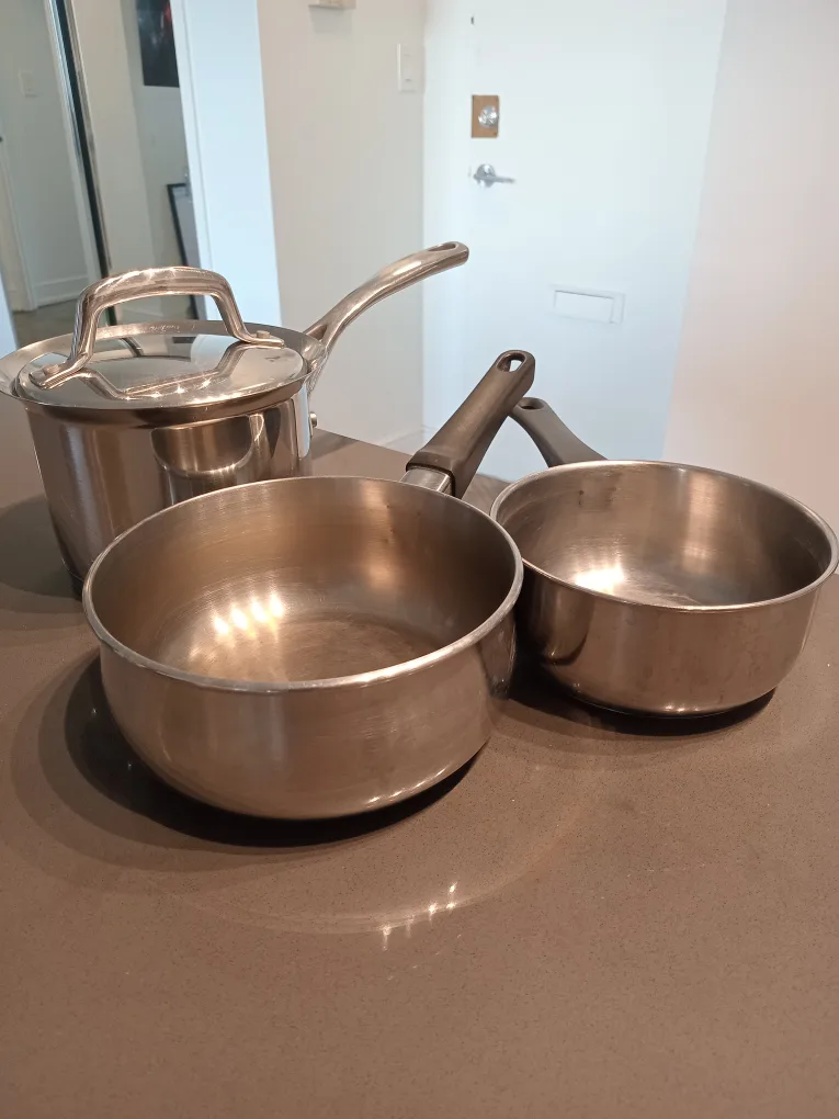 Stainless Steel Sauce Pans - Set of 3 thumbnail