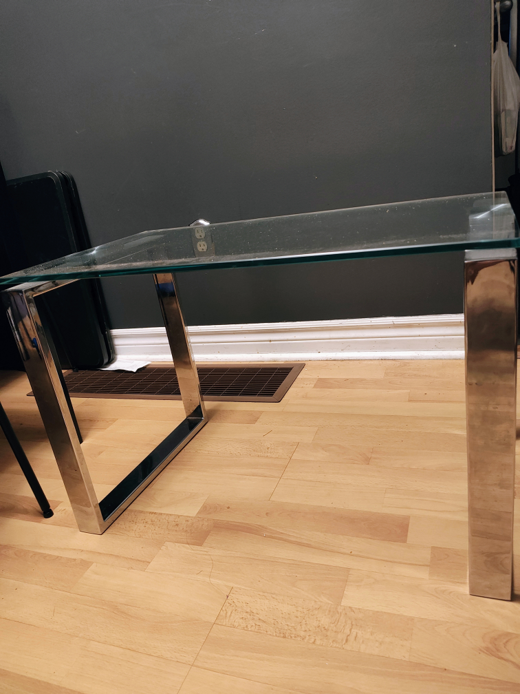 Glass and Chrome Coffee Table