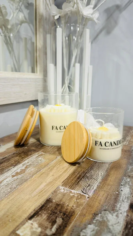 FA Candles Handmade Unscented Soy Wax Candle