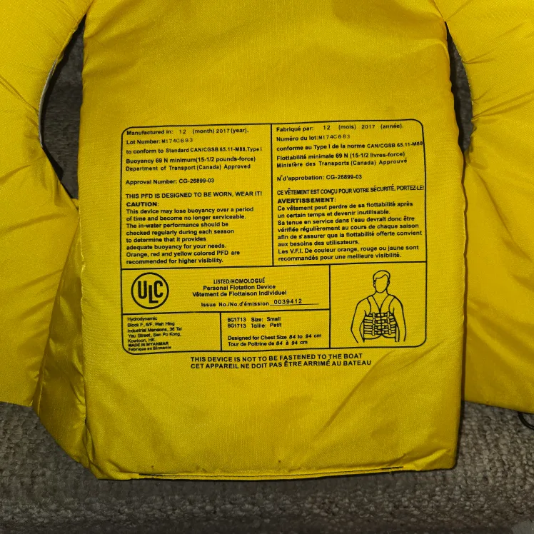 🧡 Fluid Small/Petit Life Jacket - Yellow/Black image indicator(3)