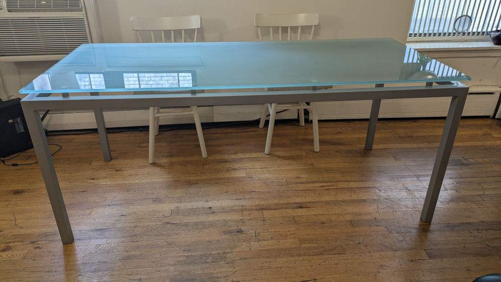 Tempered glass dining table
