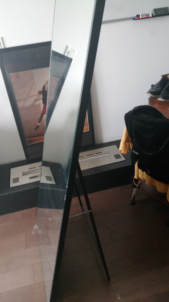 Standing Mirror with wall mount option
