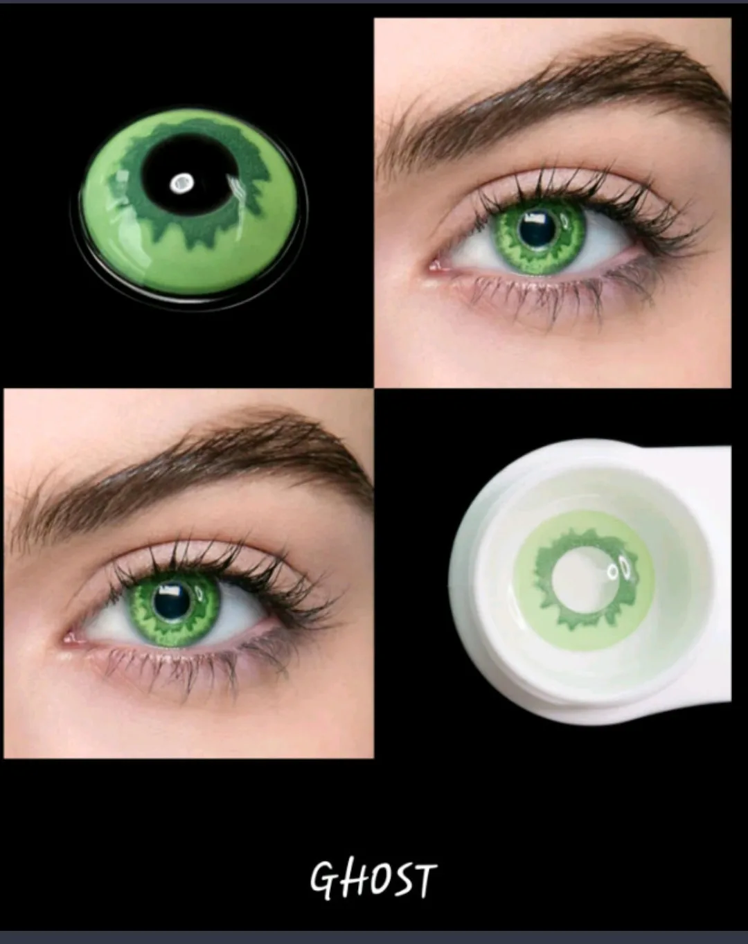 Halloween Green Ghost contacts NEW thumbnail