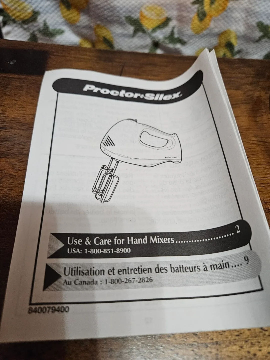 Proctor Silex Bowl Rest 5-Speed Mixer image indicator(4)