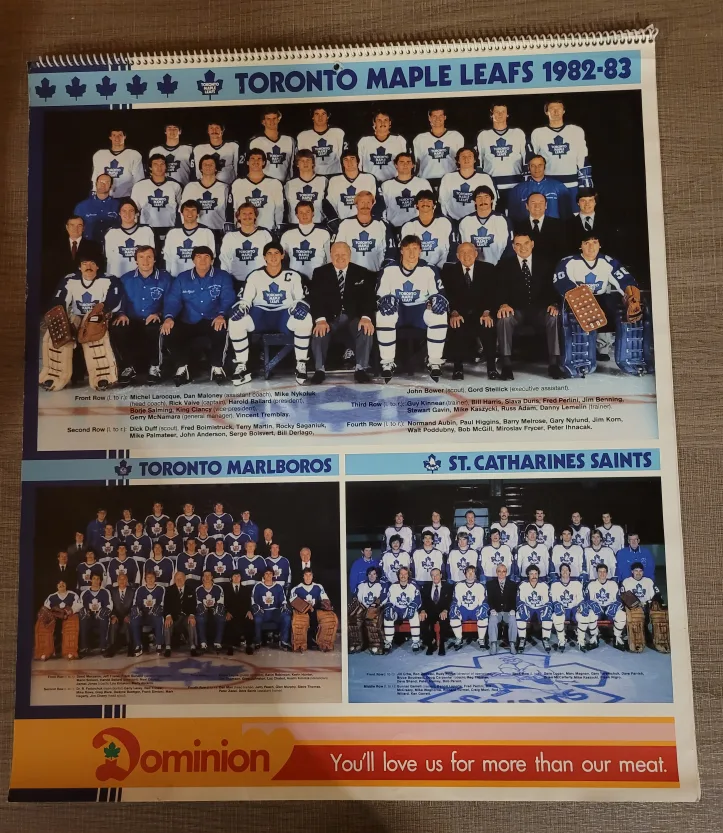 Toronto Maple Leafs 1982-83 Calendar thumbnail