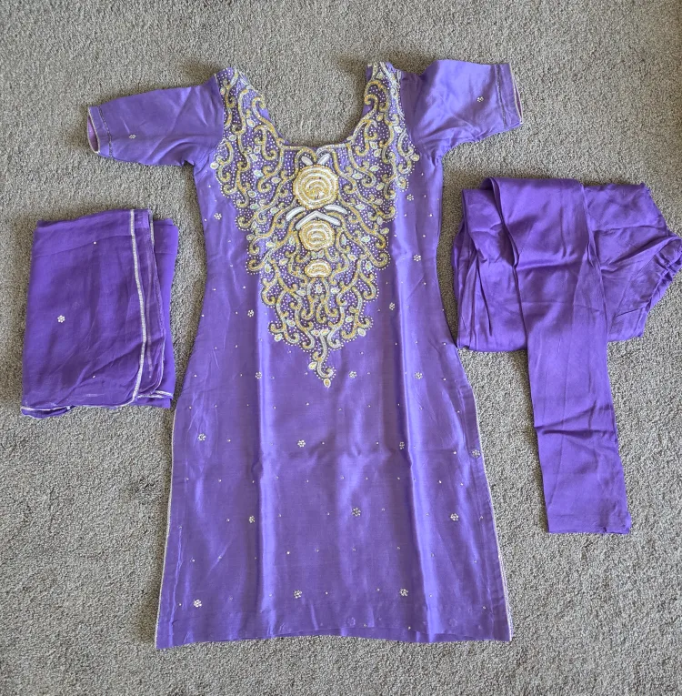 Purple Indian Pajami Suit xs thumbnail