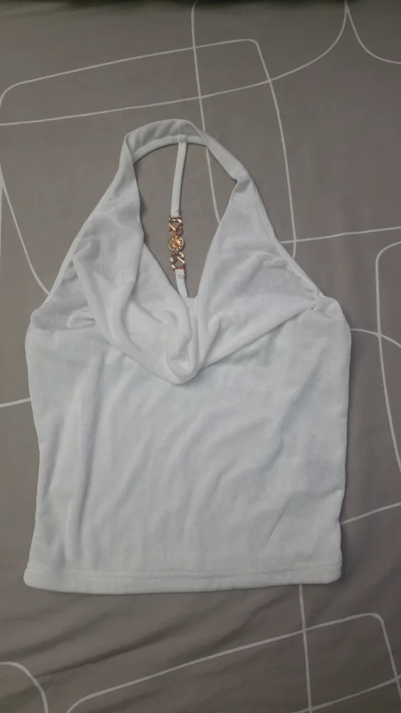 White Halter Top from shein image indicator(2)