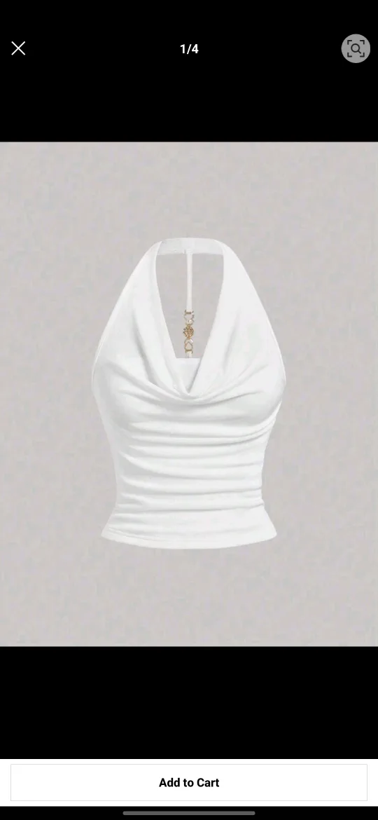 White Halter Top from shein image indicator(3)