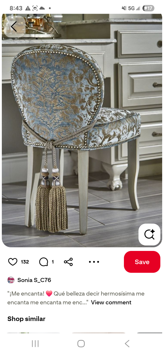 Decorated Accent Chair