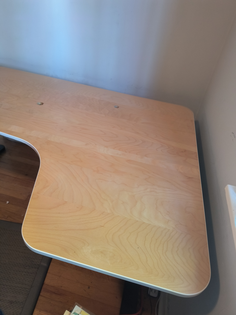 Ikea BEKANT Corner Desk - Light Wood Top, Black Legs - photo 4