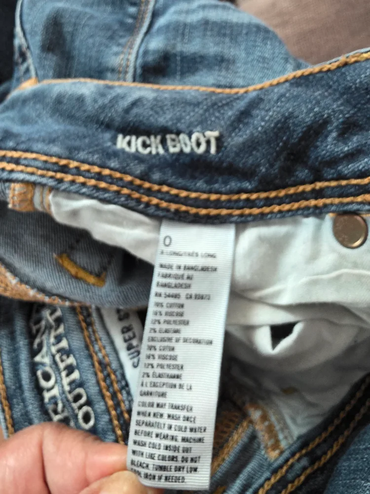 American Eagle Outfitters Kick Boot Jeans - Size 0 image indicator(2)