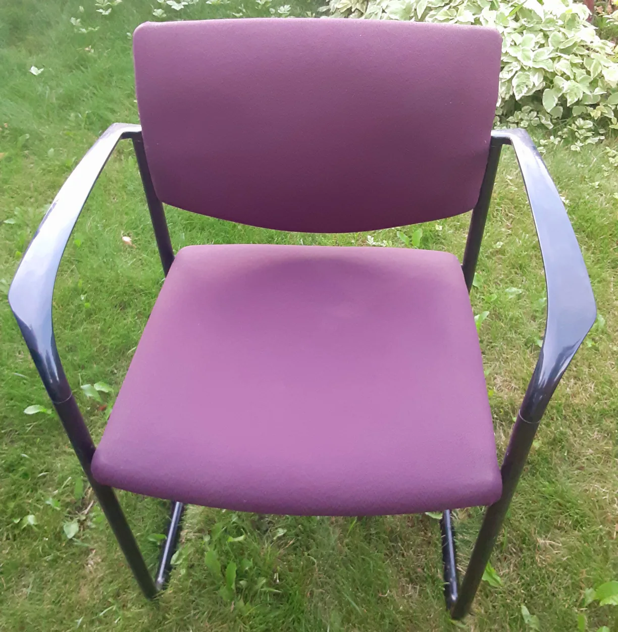 Wine Coloured Office Chairs x 4 thumbnail