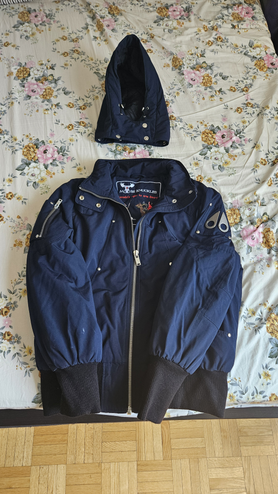 Moose Knuckles Bomber Jacket - XL Blue color