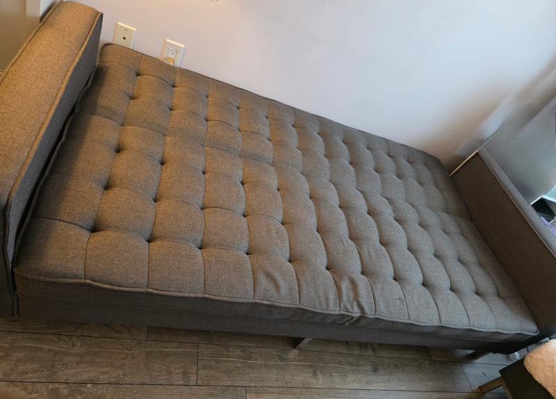 Mid-Century Modern Grey Sofa 84" - photo 3