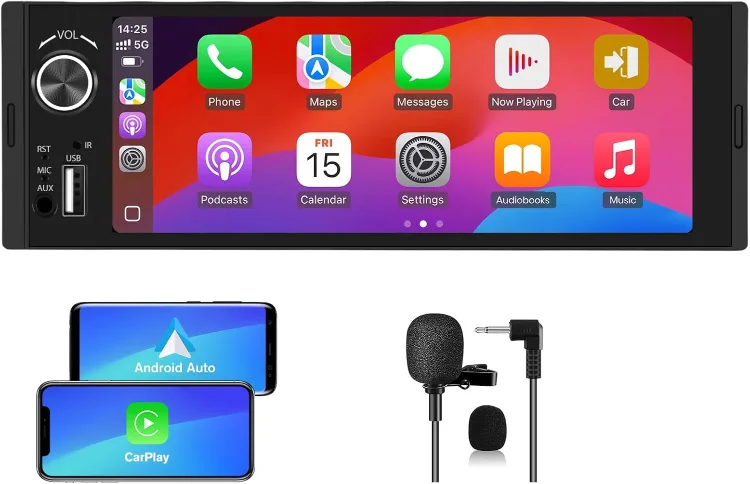 Single Din Car Stereo Touchscreen Radio with Backup Camera BNIB thumbnail
