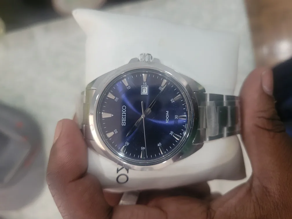 Seiko 100M Men's Watch, Blue Face thumbnail
