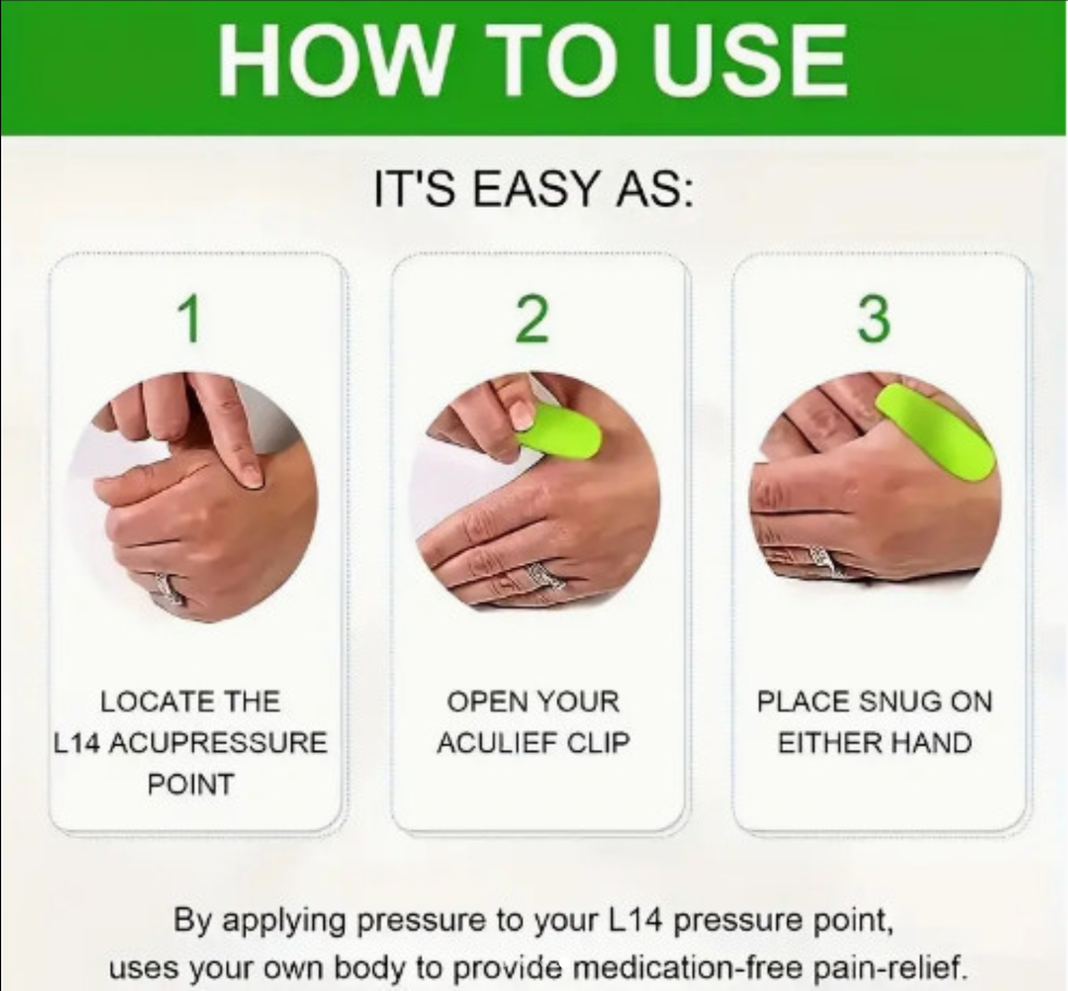 Migraine And Tension Relief Acupressure Clip - photo 4