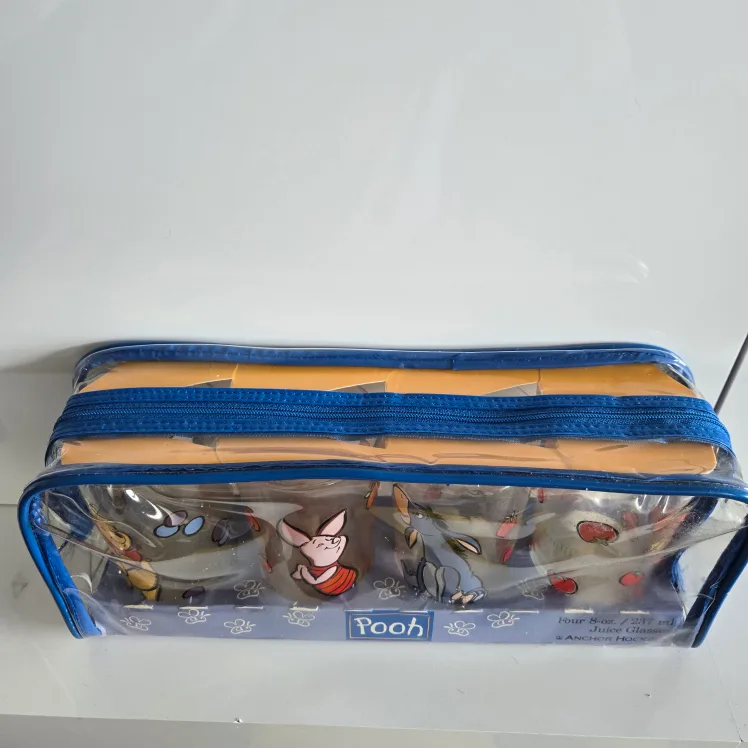 Anchor Hocking Disney Pooh Juice Glasses. Brand New. Collectible image indicator(2)