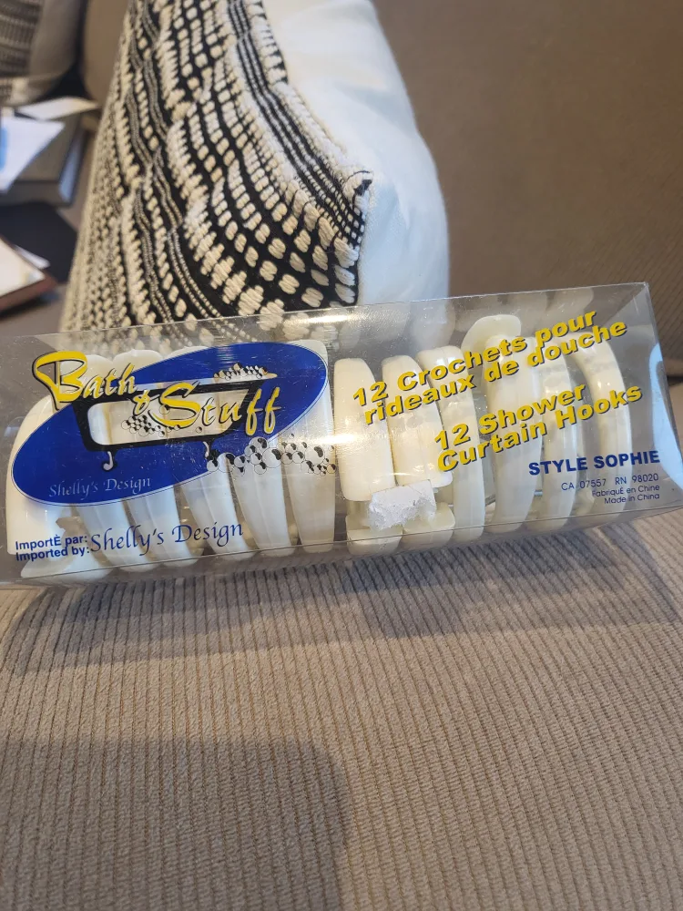 Bath & Stuff 12 Shower Curtain Hooks - New! thumbnail