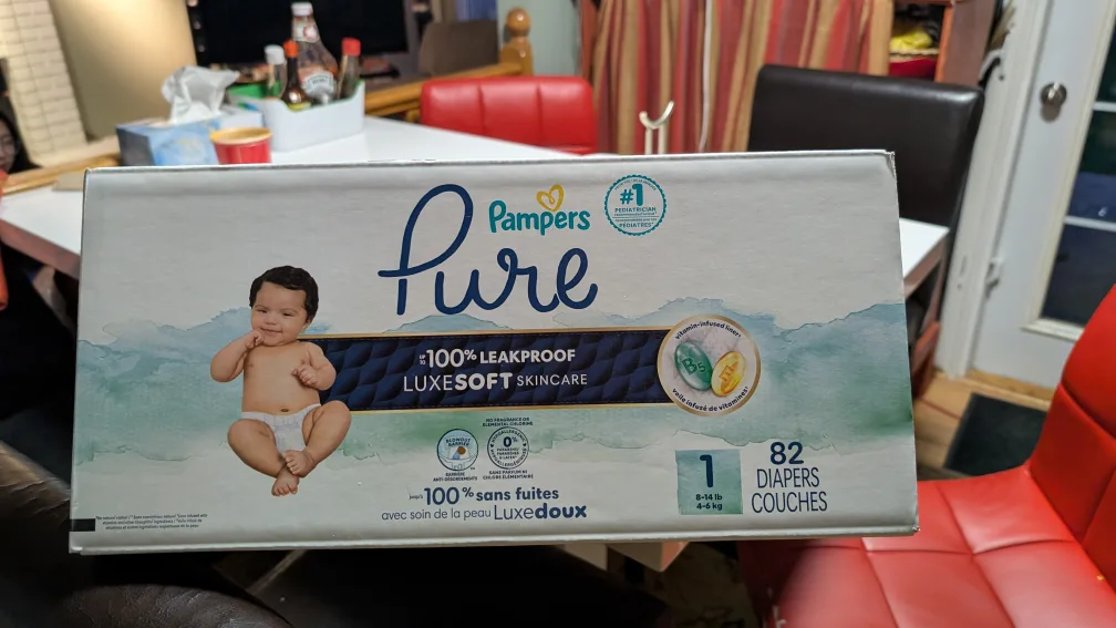 🥕👀-Pampers Pure Diapers Size 1 (82 count) FCFS image indicator(2)