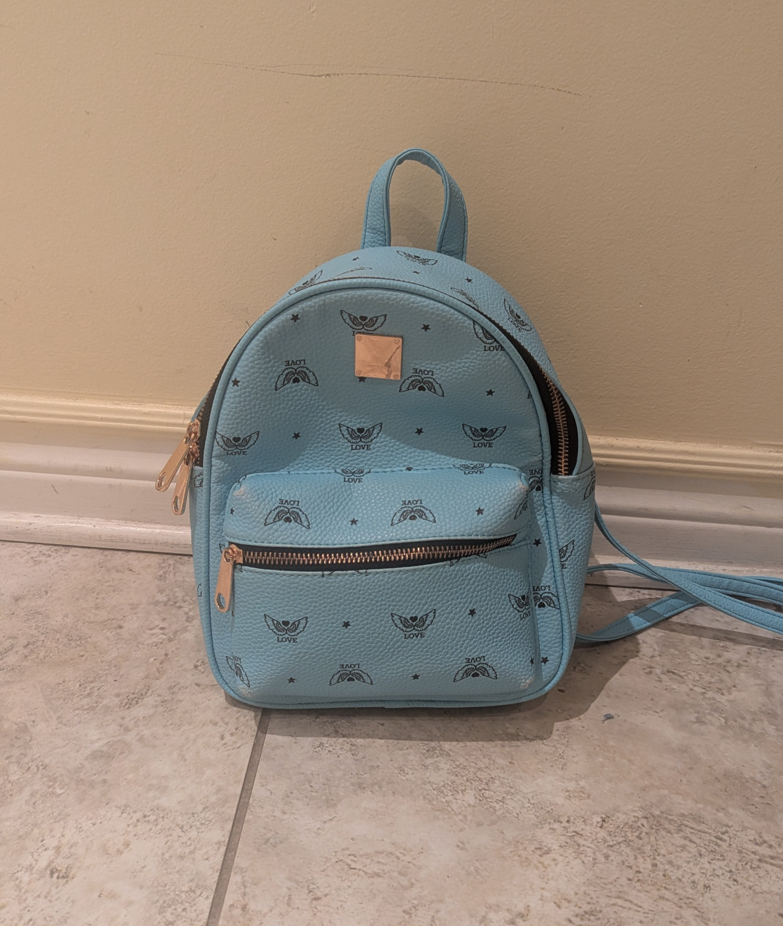 Light Blue Mini Backpack