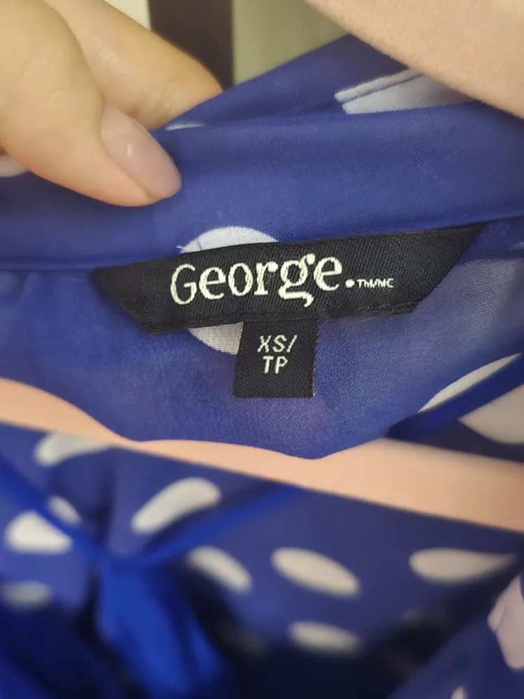 Blue Polka Dot Blouse & Dress Set image indicator(4)