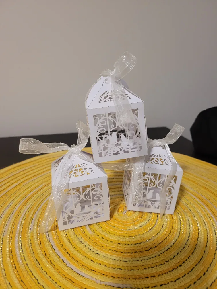 96 pcs  Party / wedding   Favor Boxes w/ Ribbon. image indicator(3)