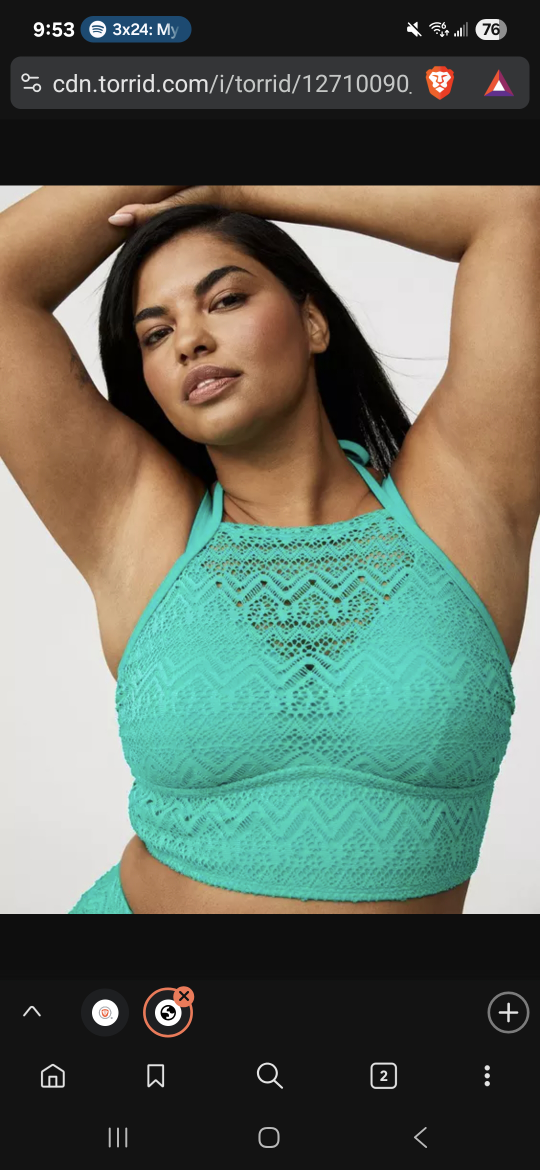 Torrid Brand, BNWT, Crochet Bikini Top and Bottoms, Size L/10-12 - photo 2