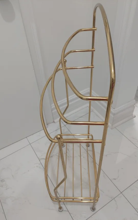 Gold-tone Metal Towel Rack image indicator(4)