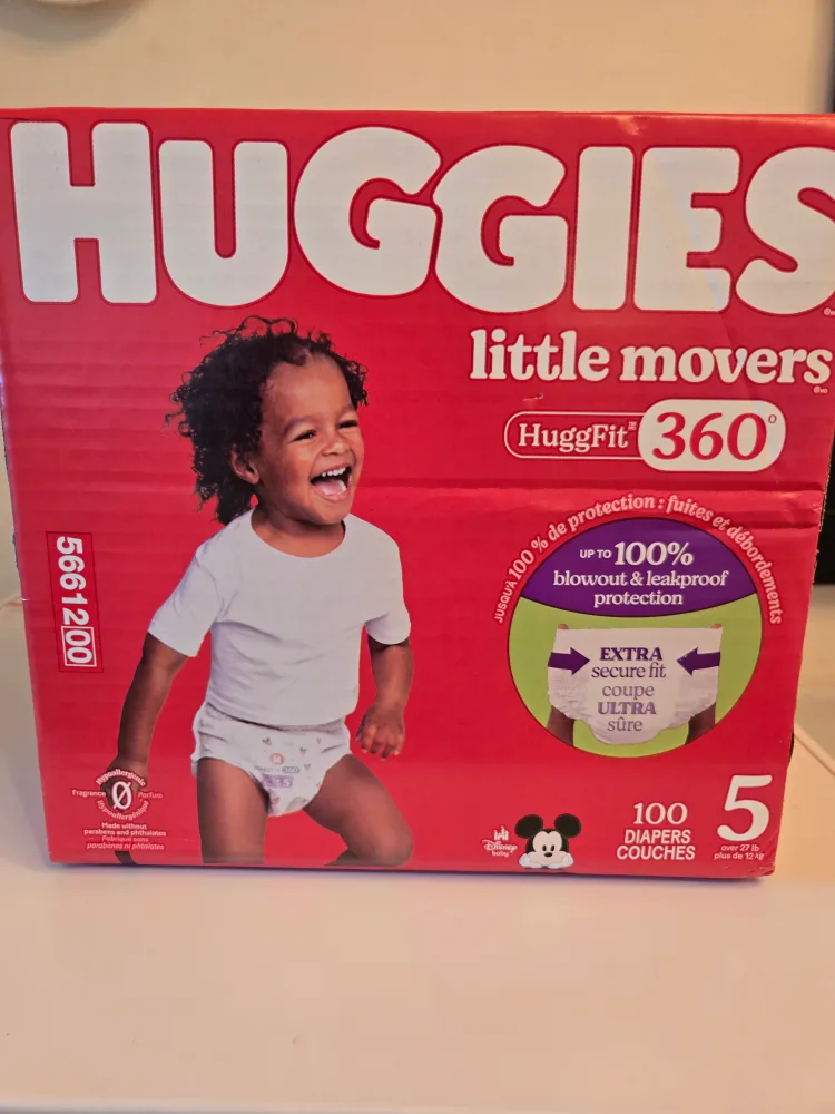Huggies Little Movers Diapers, Size 5 thumbnail