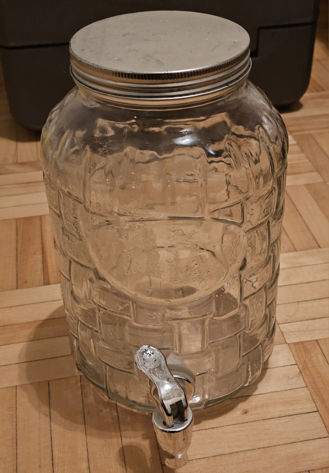 glass beverage dispenser with spigot