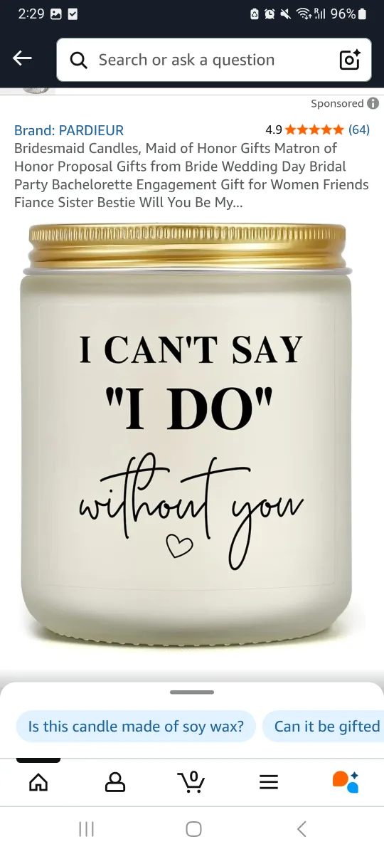 I Can't Say I Do Without You Candle, image indicator(2)