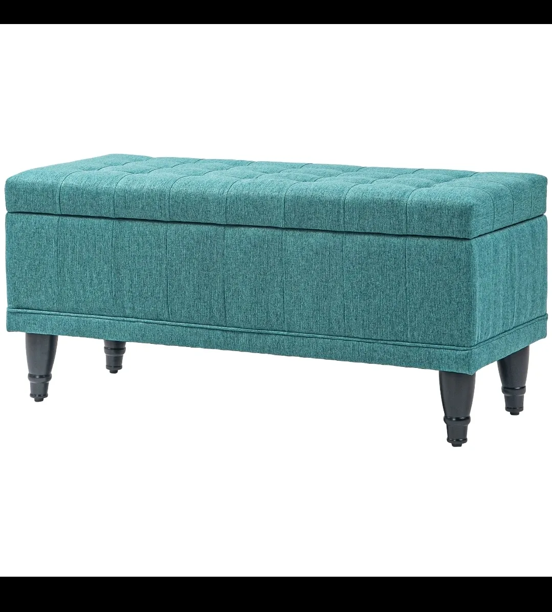 Teal Storage Ottoman Bench - 42 inch image indicator(3)