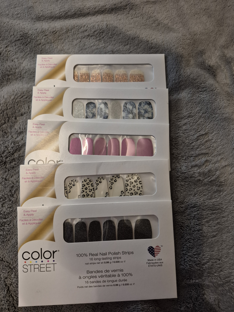 5 Color Street Nail Polish Strips