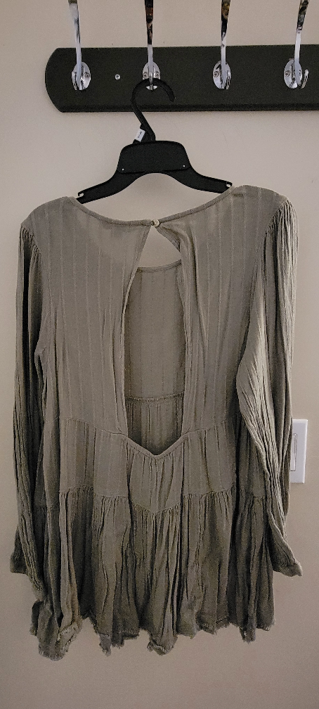 American Eagle Olive Green Peasant Top - Size M - photo 3