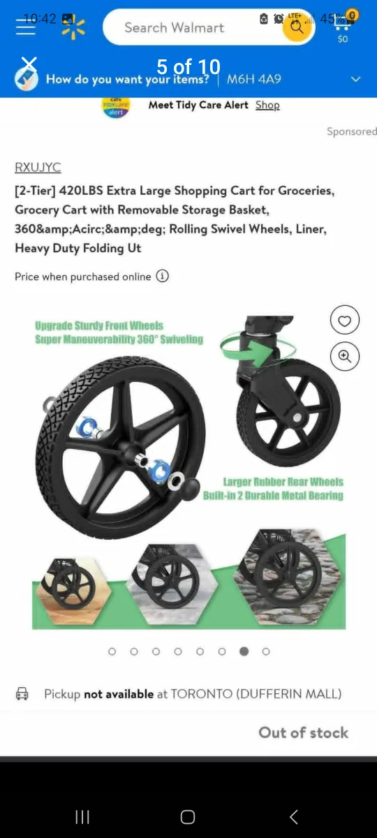 Extra Large 2-Tier Shopping Cart brand new image indicator(4)