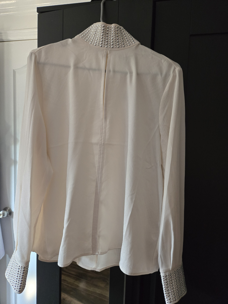 White Long Sleeve Blouse - photo 2