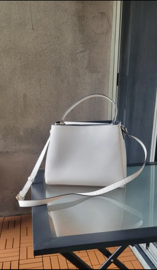 Zara Inditex White Satchel Bag thumbnail
