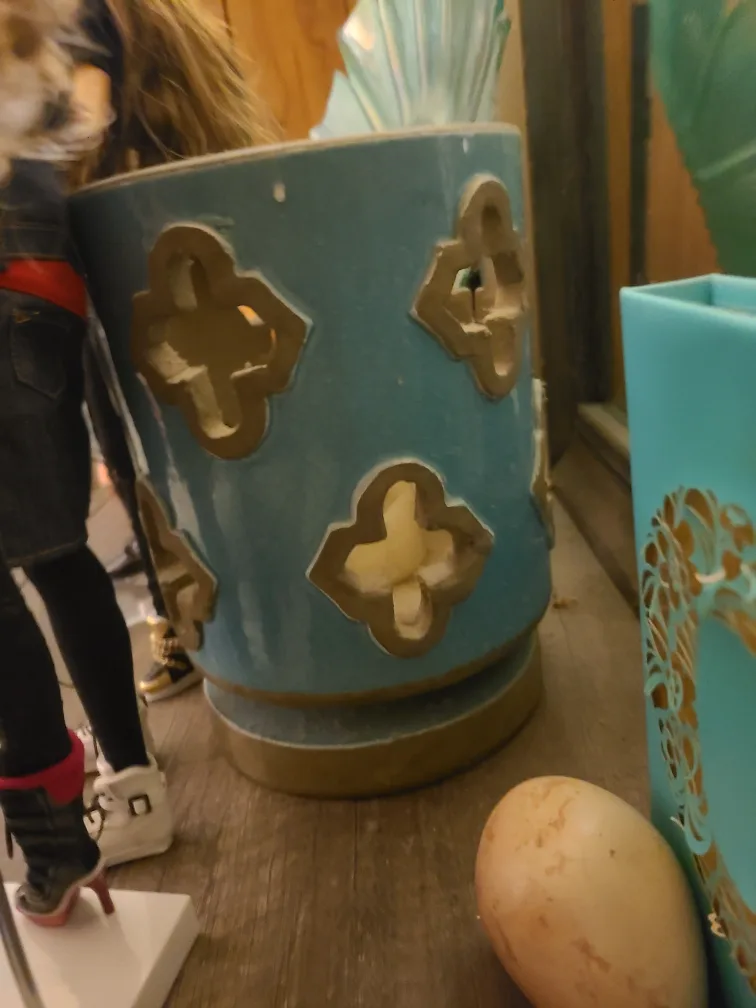 Aqua and Gold Ceramic Mug image indicator(2)