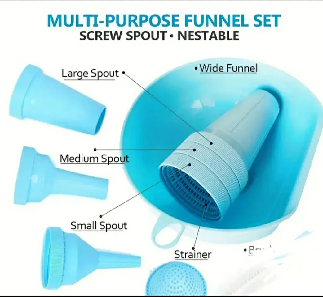 ❤ Multi-Purpose Funnel Set - Screw Spout, Nestable image indicator(3)