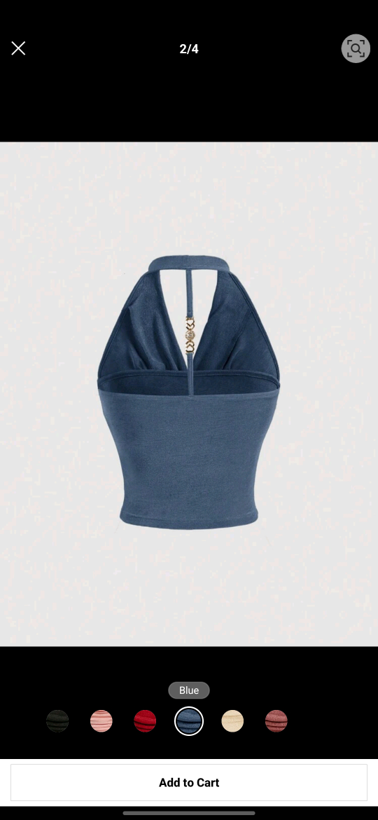 Blue Halter Top from shein - photo 4