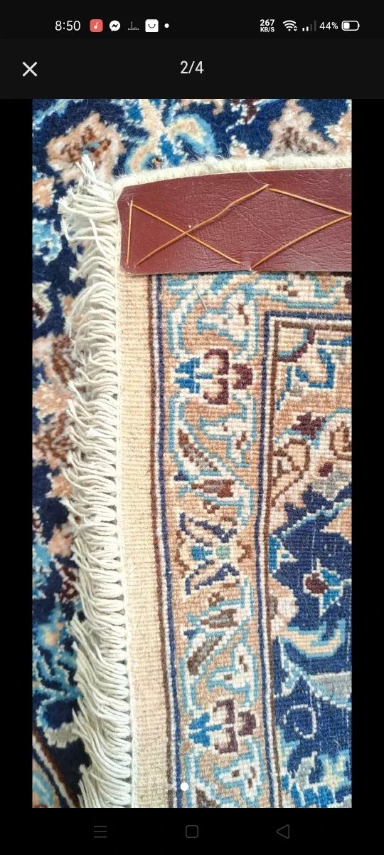 Nain wool and silk hand knotted Persian runner image indicator(4)