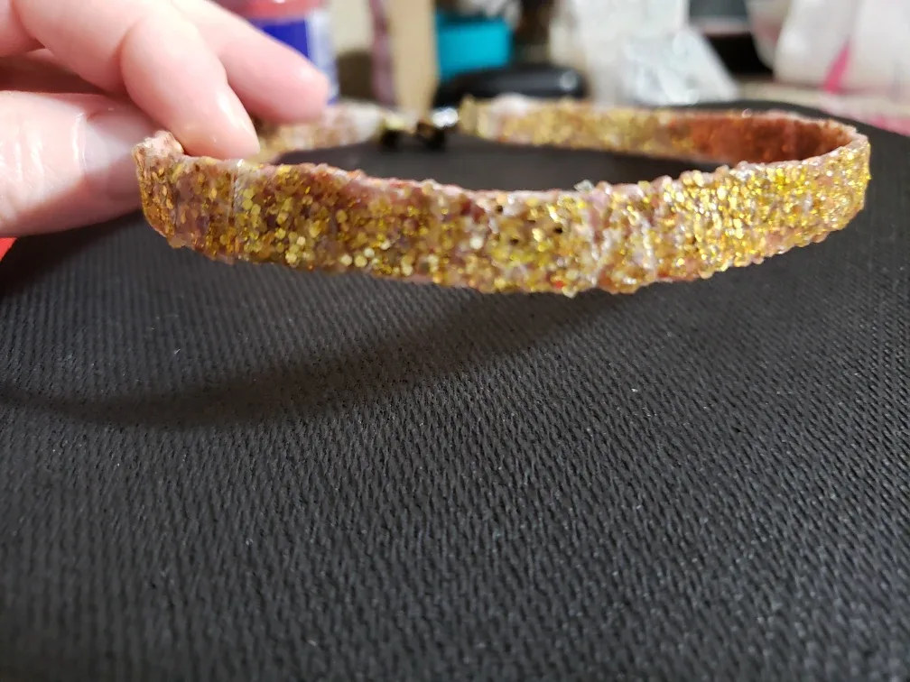 ❤ Gold Glitter handcrafted  choker image indicator(2)