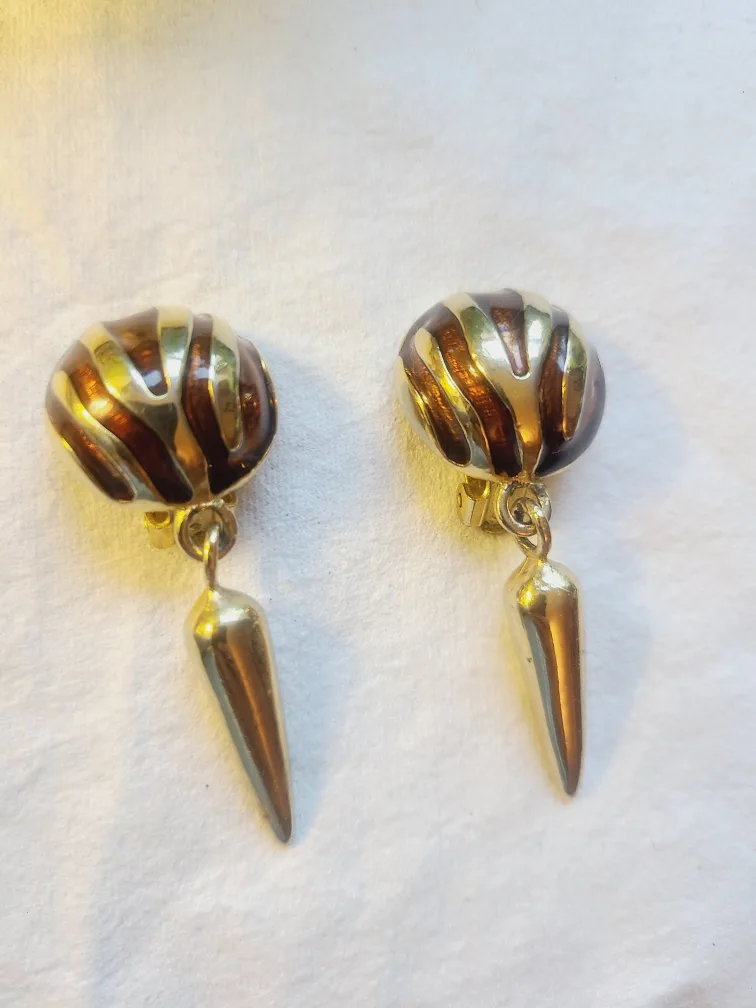 Vintage Medieval Torch Clip On earrings thumbnail
