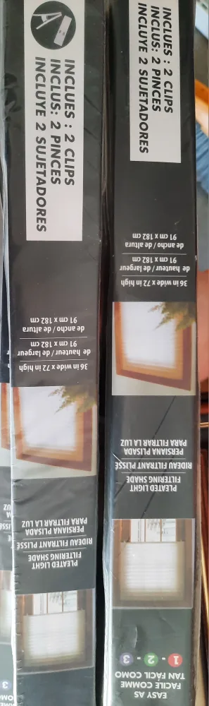 Pleated Light Filtering Shade 36x72 thumbnail