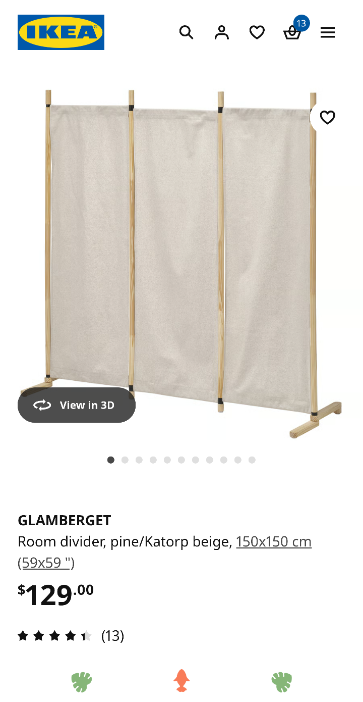 IKEA GLAMBERGET Room Divider