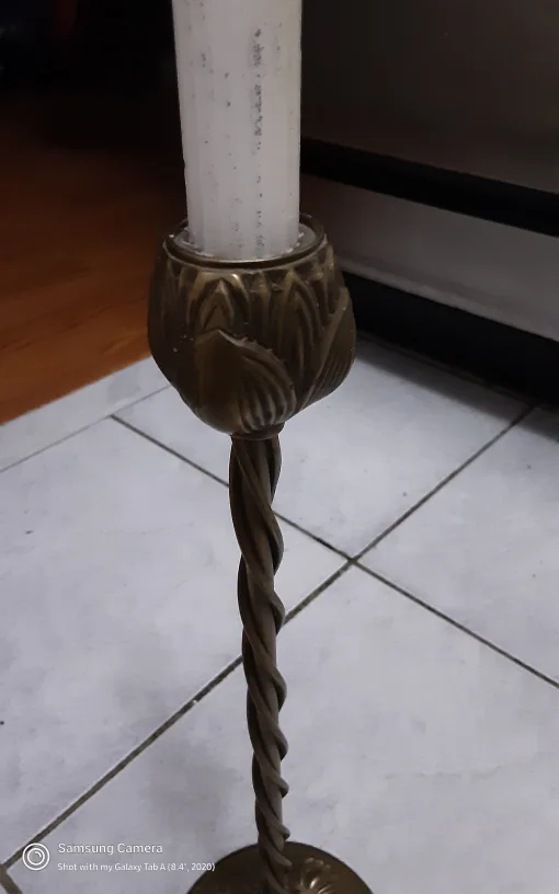 Decorium TNX Nouveau Flower Candlestick, BRASS image indicator(3)