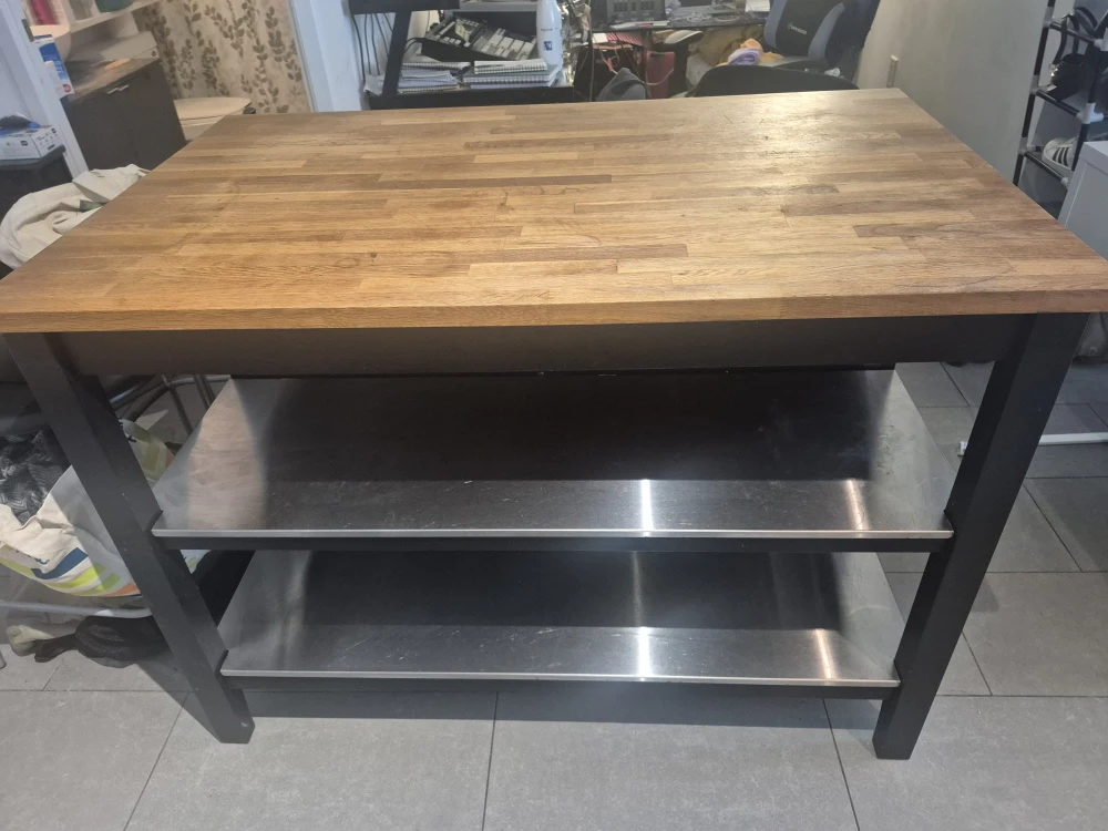 Wooden Top Kitchen Island Cart