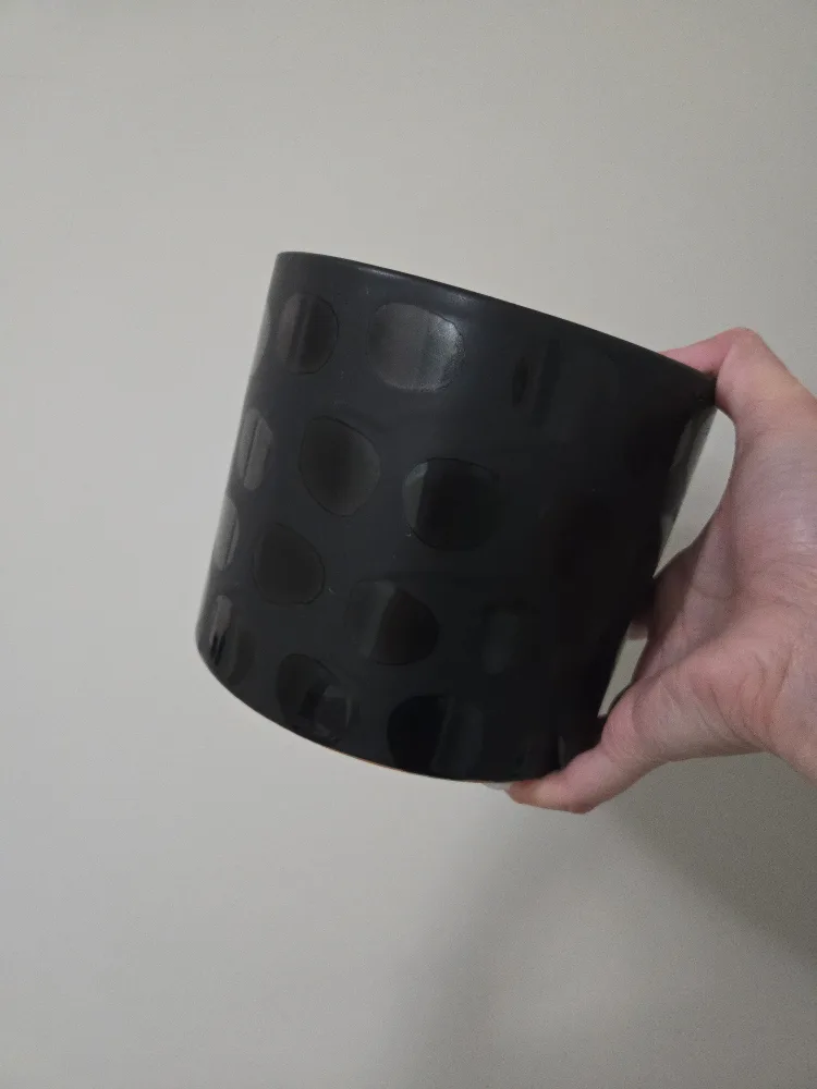 Black Ceramic Planter with Dots thumbnail